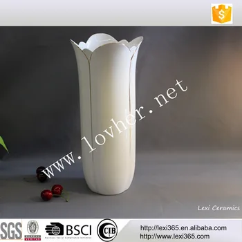 2017 Hot Sale Home Decor Elegant Bone China 41cm Tall Vase For