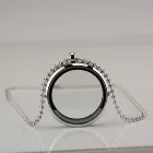 Stainless steel Jewelry 30mm Living Floating Memory Glass Locket Necklace