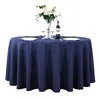 Factory selling table linens 132 inch black wedding round table cloth