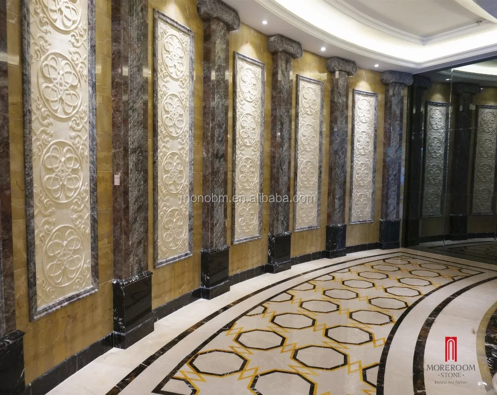 ML-A015 Moreroom 3D marble carving for wall decor 1.jpg