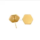 Top Quality Polygon African Gold Plated Jewelry Earrings YU-0266