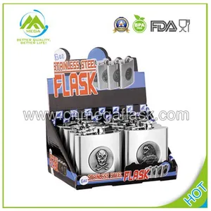 8oz hip flask gift sets wholesale with display box