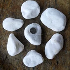 3 - 5cm barreling white pebbles stone for park decoration