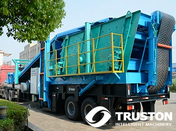 Brand New Rubber-tyred mobile crushing plant with large capacity and good quality