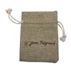 Custom Linen Jewelry Pouch Linen Drawstring Bag Jute Bag