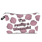 Jom Tokoy New Mermaid Printing Cosmetic Makeup Pouch Bag