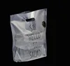 custom printed merchandise punch die cut clear plastic shopper ldpe hdpe handle bag