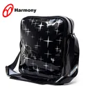 New Black PVC Mirror leather Sling Shoulder Bag for Student