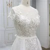 Prince style lace with good quality crystal with sliver beads flower pattern beads bridal wedding dresses factory