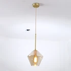 Zhongshan Factory Wrought Iron Hanged Fixture Clear Pendant Lighting Glass Shade Led Lamp for Kitchen Coffee Bar