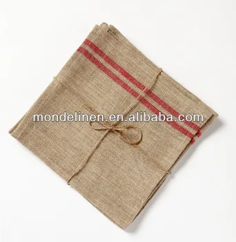 striped linen tea towel