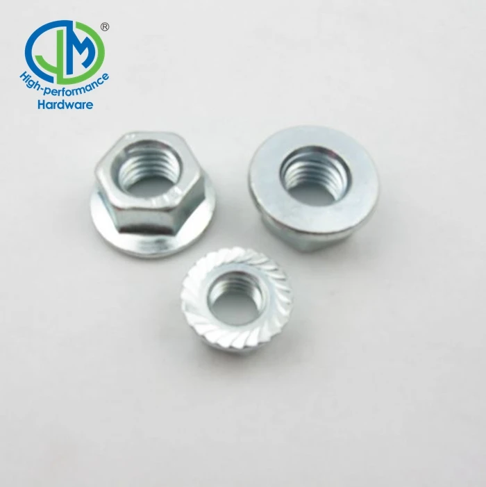 Din M M Zinc Plated Hexagon Flange Nut With Serrated Buy