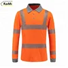 Factory Selling Directly work polo hi vis safety reflective orange shirts