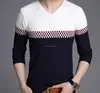 custom mens spring autumn v neck knitted pullover shirt knitwear