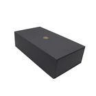 Custom Logo Printed Black Cardboard Packing Luxury Hot-Stamping Magnetic Folding Gift Box