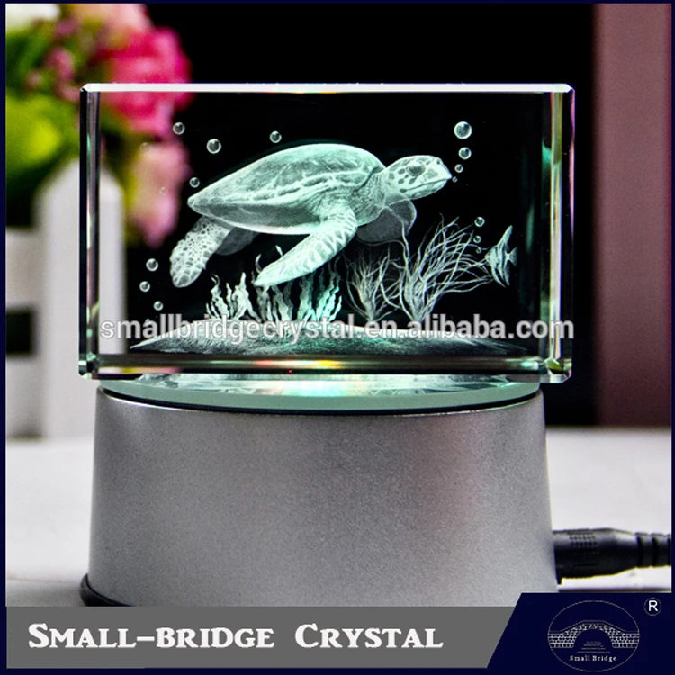 hot sale animals led light base souvenir gift 3d laser crystal