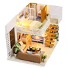 Golden suppliers assembled dolls house wood miniature diy shop display kit