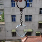 romantic best gift crystal heart shape photo keychain