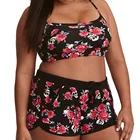 Wholesale Women Vintage Two Piece Swimsuits High Waisted Bathing Suits with Sexy Top