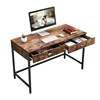 VASAGLE Home Office Furniture Space Saving Industrial Wood Particle Board Metal Legs Frame PC Computer Desk Table with Drawers