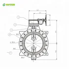 cheap manual flange ductile cast iron butterfly valve with high quality