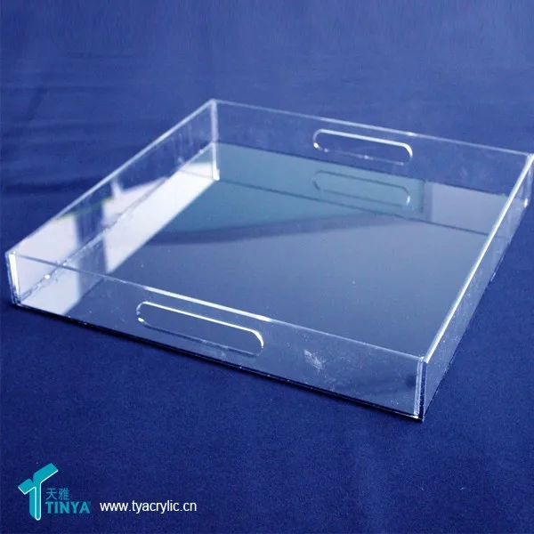 Acrylic Clear Lucite Serving Tray Lucite Tray Clear Plastic Rectangular