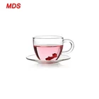 Wholesale grace tea ware glass tea cup with saucer set