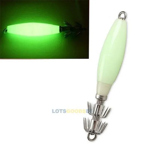 New Noctilucent Luminous Squid Bait Fishing Lures Hook Atificial Bait Fish Hook Fishing Jig