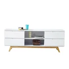 Customized Size Modern Style Unit Furniture Design In Solid Wood Tv Cabinet Living Room