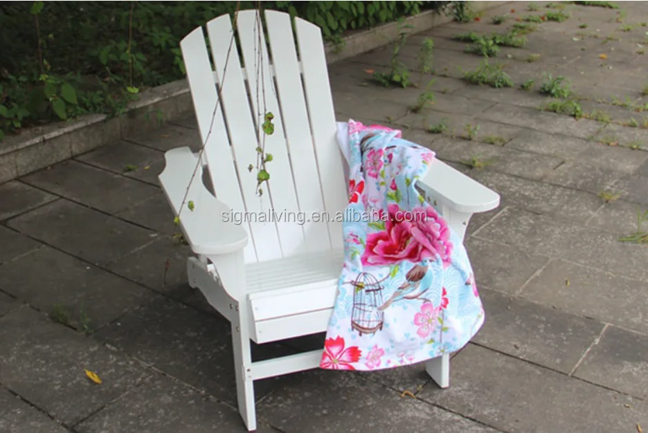 High quality American style outdoor colorful folding wooden adirondack chair