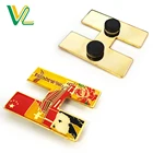 China Factory Smart fridge magnet set brushed nickel Brass Iron Epoxy Gold Decoration Fridge Magnet Set