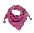 Autumn and winter new children's casual plain color medium thick triangle unisex fashion head general casual scarf