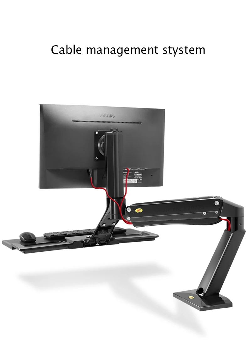 Fc40 Ergonomic Height Adjust Computer Sit Stand Workstation 24 35