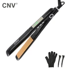 Hair Straightener, 2 in 1 Ceramic Titanium Plate Curling Flat Iron Straightening Iron for All Hair Types Styling