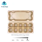 Wholesale Biodegradable Environmental Straw-based Fiber Material Egg Plant Tray For Holding Egg /Protect Egg
