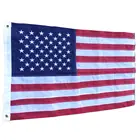 Low MOQ Custom Embroidered Polyester 3*5 National Country American us usa Flag