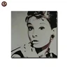 Hot Sale Audrey Hepburn Oil Painting Black And White Portrait Wall Art