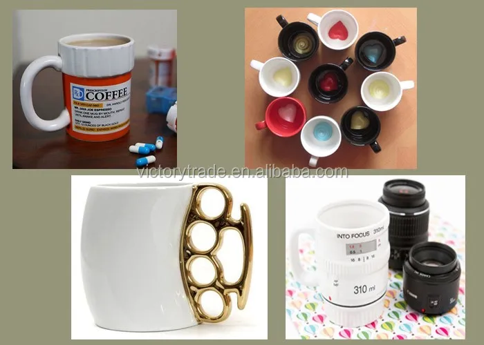 wholesale blank new design golf shape ceramic travel coffee mugs
