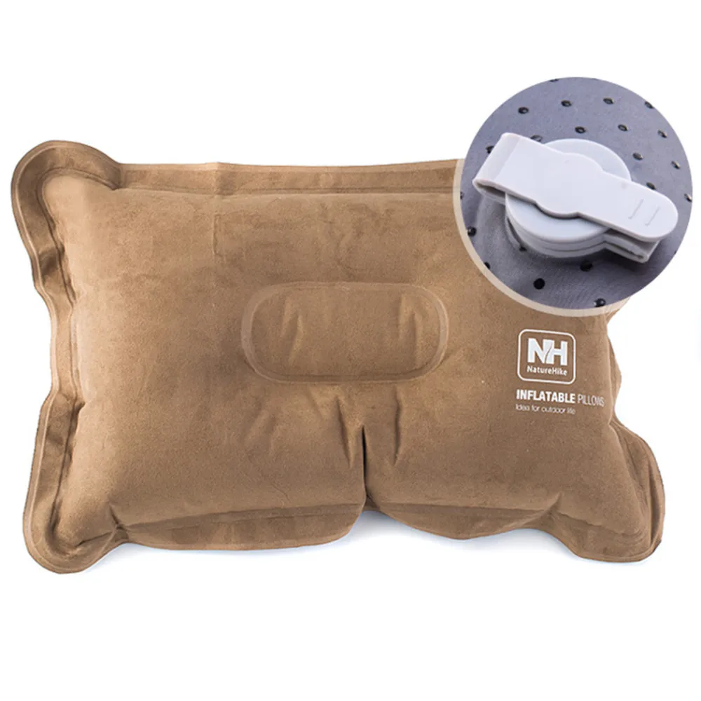 2016 Hot Sales Promotion Mini Travel Pillow Ultralight Portable Air Inflatable Suede Outdoor CampingTravel Soft Pillow