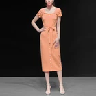 Cheap China Wholesale Clothing Dresses Women Lady Elegant Summer Office Dresses 2019