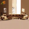 modern design genuine leather european style l or u shaped sofa luxury sectional furniture living room 8 seater sofa set