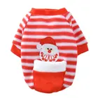 Pet Apparel Accessories Dog Costumes Dog Christmas Striped Clothes Pet Santa Costumes 1pcs Moq Dog Cat Santa Product