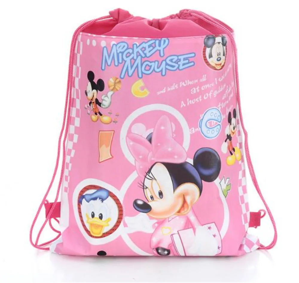 korean kids school backpack for girls and boys cartoon Mickey/ Minnie popular unisex printing backpack canvas bags new year gift