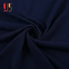 Navy blue 32S poly vortex single jersey spun polyester poplin fabric for thobe Indonesia
