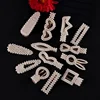 Korean women girls hair jewelry pearl hair pin word clip BB clip
