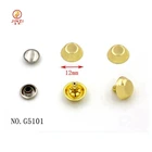 12mm fashion golden mushroom head round snap fastener