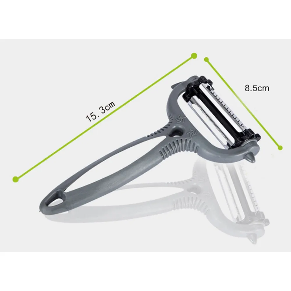 Stainless Potato Peeler Vegetable Slicer Cutter Kitchen Accessories 360 Degree Rotary Fruit Peeler Ultra Dual Julienne KC1092