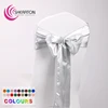 Best quality Cheap price beautiful polyester plain satin wedding chair sashes styles grey /damask chair cover ribbon bowknot