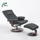 Hot Selling 2019 Living Room Furniture Set Memory Foam Luxury Genuine Leather Recliner Reclining Chair with footrest