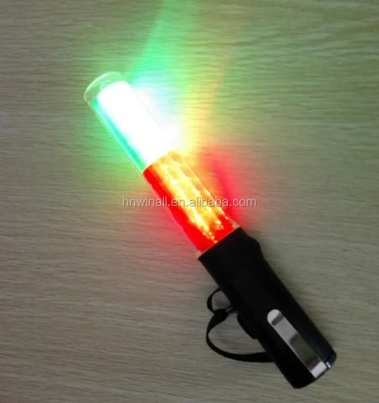 Red And Green Traffic Control Wands Magnetic Road Safety Torch Light